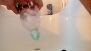 Bottle XL stretching My CD fuck hole
