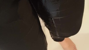 Wetting jeans in shower