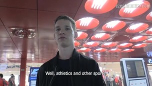  CZECH HUNTER 382 - Rather Than Waiting For The Train, Hot Jock Rides A Dick Bareback