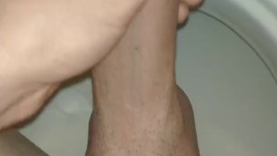 Young guy stroke cock