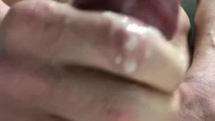 Glistening Pre-cum to near-continuous multiple cumshot sperm flow