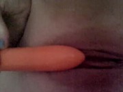 Young ginger teenager first vibrator solo play