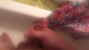 Jacking off in the shower