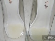 Footjob cum in shoes and cum on feet big load 5/16