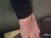 Footjob cum in shoes and cum on feet big load 6/16