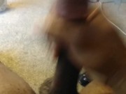 Stroking my long dick because I was bored