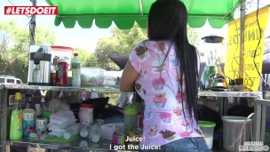 Horny Brunette has her Holes Filled #LETSDOEIT