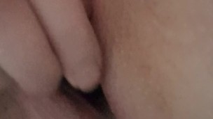 Quietly playing with vibrator multiple orgasm close up wet pussy