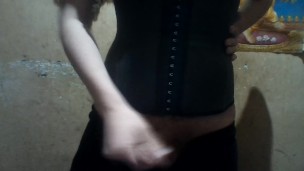 Corset Wearing Sissy Diddles Limp Sissy Clitty
