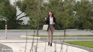 Jeny Smith was caught wearing crotchless pants in public