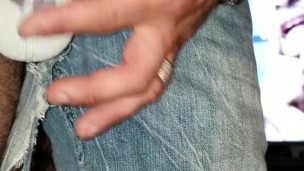 Jean Shorts Bulge