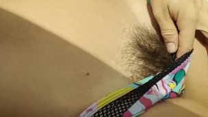 Laila Delight flashes bush in a public pool!