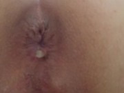Cum dripping out of fucked ass