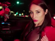 milf fingers herself in cop car 1/16