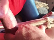 Hotwife sucks cock, licks balls, takes cum in mouth, then licks clean 8/16