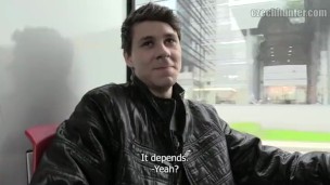  CZECH HUNTER 383 - Dark Haired Straight Dude Tries Things His GF Wouldn't Do
