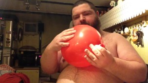 shirtless balloon blow clip