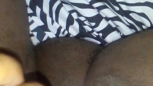 Playing with my wet chocolate pussy