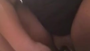 Masturbating with brush