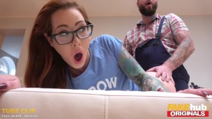 FAKEhub Originals Handyman gets into trouble with sexy lesbian couple