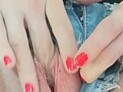 first time denim shorts horny masturbation close up 10/16