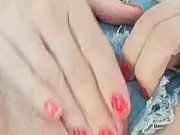 first time denim shorts horny masturbation close up 12/16