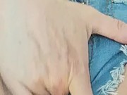 first time denim shorts horny masturbation close up 15/16