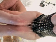 Ginger Redhead PAWG Big Natural Boobs | Shower Piss & Fucking Bouncing Tits 9/16