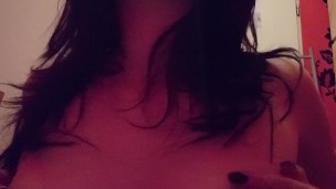 Playing with my boobs