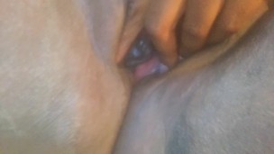 Soaking wet ebony pussy