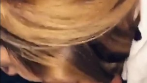 Cherie Snaps Sloppy Blowjob In The Car