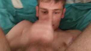 Self facial and eating own cum 2
