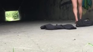Naked under the motorway