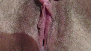 stimulating my huge clitoris with vibrator
