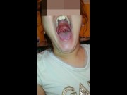 Girl Huge Mouth & Long Tongue pt2 1/16