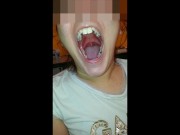 Girl Huge Mouth & Long Tongue pt2 10/16