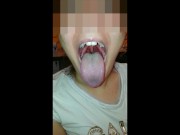 Girl Huge Mouth & Long Tongue pt2 11/16