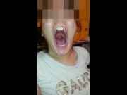 Girl Huge Mouth & Long Tongue pt2 5/16