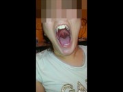Girl Huge Mouth & Long Tongue pt2 7/16
