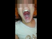 Girl Huge Mouth & Long Tongue pt2 8/16