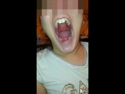 Girl Huge Mouth & Long Tongue pt2 9/16