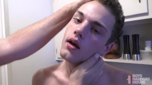 Cute twink Barebacked Rough By 2 Older Tops