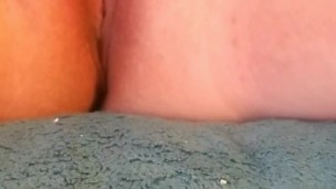 Quick, Amateur, Upclose Vibe Pussy Play with Gushy, Dripping Ending