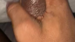 Late night stroking black Dick
