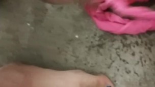 Apartment exposure and panty pissing