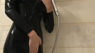 rebekaforyou in catsuit latex