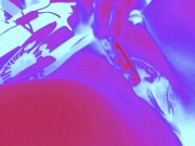 Neon pussy demon pussy play with toy