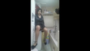 Patty Crossdresser stockings secretary style