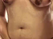 Playing with my tits and pussy in the shower