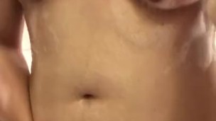 Playing with my tits and pussy in the shower